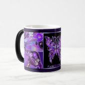 Paarse vlinder 31 magische mok (Voorkant links)