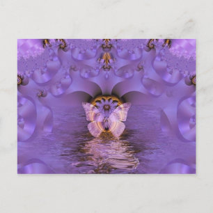 Paarse vlinder Abstract Briefkaart