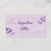 Paarse Vlinder Aquarel Visitekaartje (Achterkant)