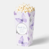 Paarse vlinder Baby shower Popcorn Bedankdoosjes (Popped)