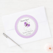 Paarse Vlinder Baby shower Sticker (Envelop)