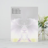 Paarse vlinder briefhoofd (Staand voorkant)