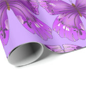 Paarse vlinder cadeaupapier (Rol Hoek)