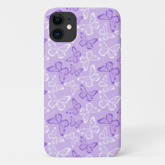 Paarse vlinder Case-Mate iPhone case (Achterkant)