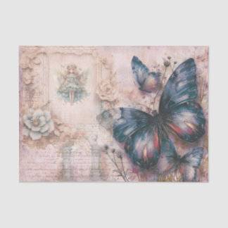 Paarse Vlinder Collage Decoupage Papier