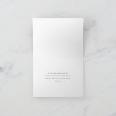 Paarse vlinder damask bruiloft dank u bedankkaart (Binnen)