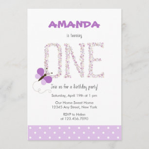 Paarse vlinder eerste uitnodiging