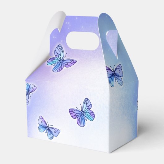 Paarse Vlinder Eras Verjaardagsfeestgunst Box Bedankdoosjes (Achterkant)