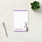 Paarse vlinder gepersonaliseerd post-it® notes (Kantoor)
