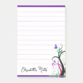Paarse vlinder gepersonaliseerd post-it® notes (Voorkant)
