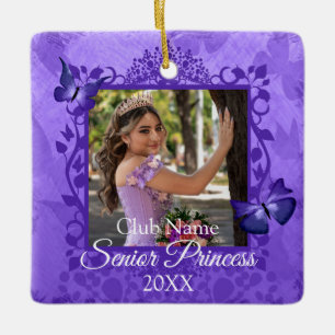 Paarse vlinder gepersonaliseerde Ornament Girl's C