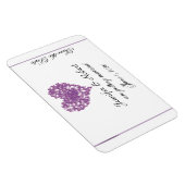 Paarse Vlinder Hart Bruiloft Save the Date Magneet (Rechterzijde)