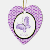 Paarse vlinder keramisch ornament (Links)