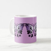 Paarse vlinder koffiemok (Voorkant links)