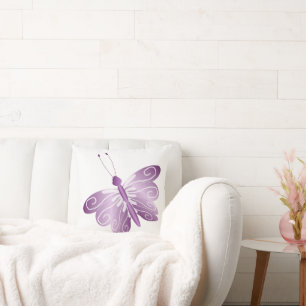 Paarse vlinder kussen