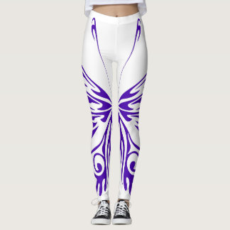 Paarse vlinder leggings