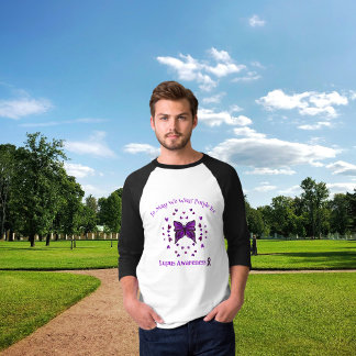 Paarse Vlinder Lupus Bewustzijn Paarse Lint Mei T-shirt