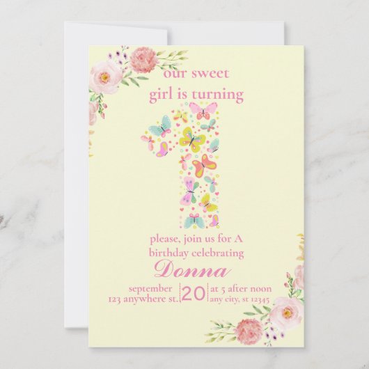 Paarse vlinder onze kleine vlinder kaart (Voorkant)