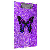 Paarse vlinder op Glitter Klembord (Rechts)