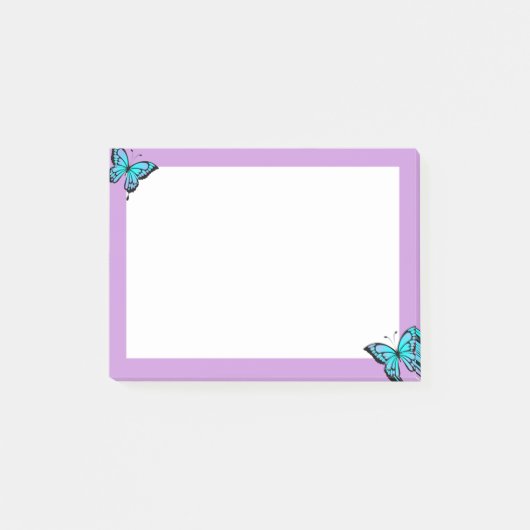 Paarse &vlinder plakbriefjes post-it® notes (Voorkant)