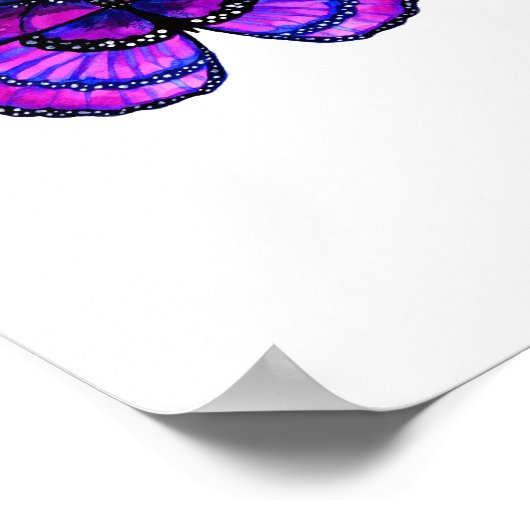 Paarse vlinder poster (Hoek)