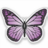 Paarse Vlinder Sticker (Voorkant)