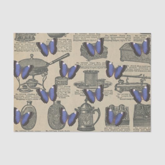  Paarse vlinder Tissuepapier (Voorkant)