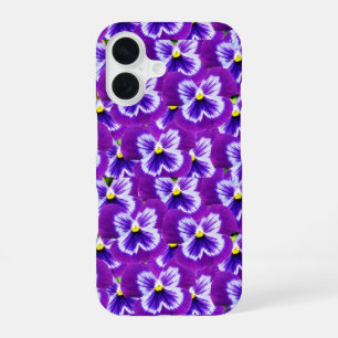 Paarse Vlinder Vormige Viooltjes, iPhone 16 Hoesje