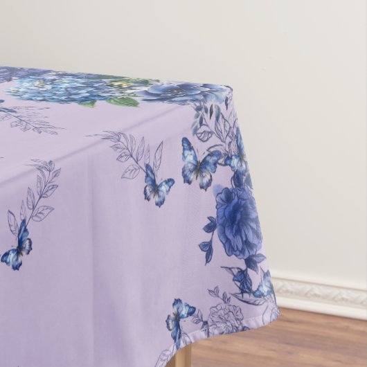 Paarse vlinderbloemwei tafelkleed (Voorbeeld)