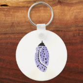 Paarse vlindercoconon sleutelhanger (Voorkant)
