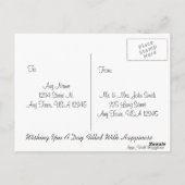 Paarse Vlinders Briefkaart (Achterkant)