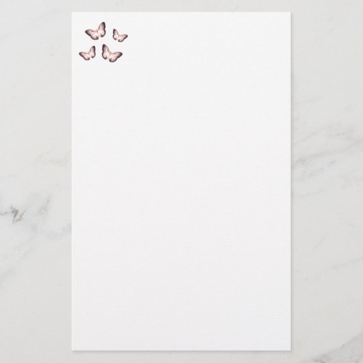 Paarse Vlinders Briefpapier (Voorkant)