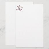 Paarse Vlinders Briefpapier (Voorkant / Achterkant)