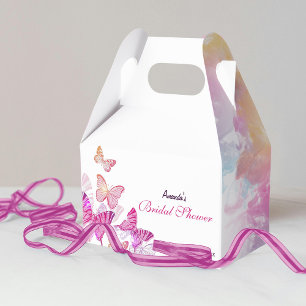 Paarse Vlinders Bruidsfeest Favor Dozen Bedankdoosjes