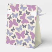 Paarse vlinders bruiloft gunst dozen bedankdoosjes (Achterkant)