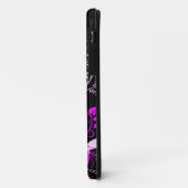 Paarse vlinders en bloemen Case-Mate iPhone case (Achterkant/links)