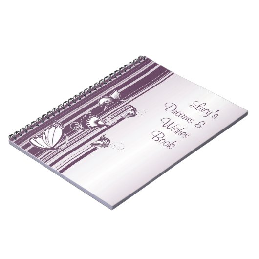 Paarse Vlinders Notitieboek (Linkerzijde)