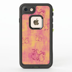  Paarse vlinders op roze