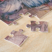 Paarse vlinders puzzel Legpuzzel (Zijkant)