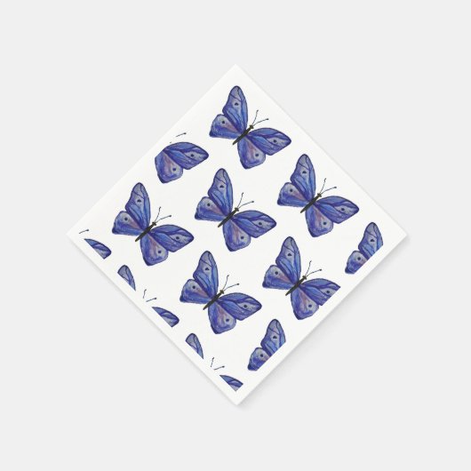 Paarse vlinders servetten (Hoek)