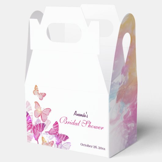 Paarse vlinders Vrijgezellenfeest gunst dozen Bedankdoosjes (Geopend)