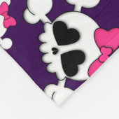 Paarse vlinderskullen en bogen fleece deken (Hoek)