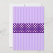 Paarse vlinderstaven en Stippen Baby shower Kaart (Achterkant)