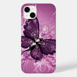 paarse vlindervectorkunst Case-Mate iPhone 14 plus hoesje