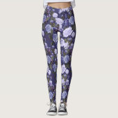 Paarse vlindervlinder Leggings (Voorkant)