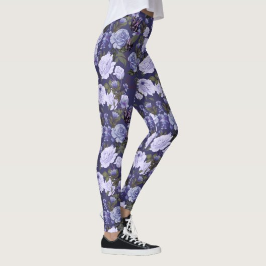 Paarse vlindervlinder Leggings (Rechts)