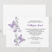 Paarse vlinderzwijn kaart (Voorkant / Achterkant)