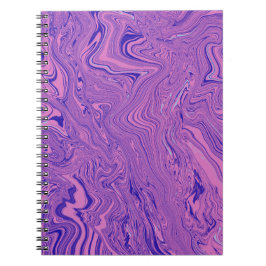Paarse Vloeibare Marmer Abstract Patroon Notitieboek