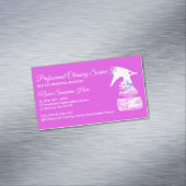 Paarse vloeistofventilator reinigen magnetisch visitekaartje (Voorbeeld)