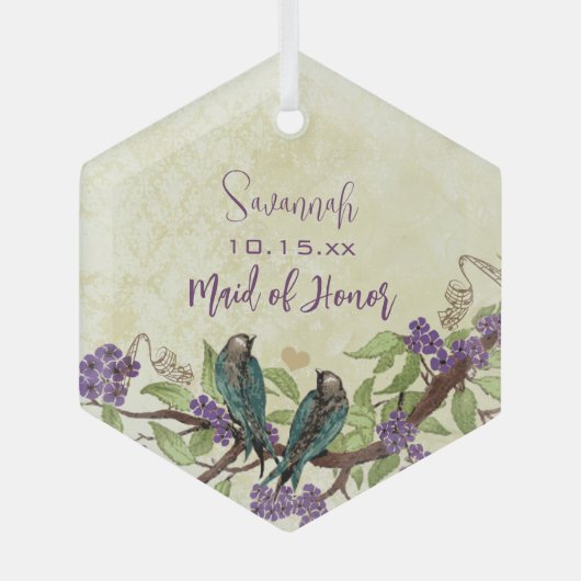 Paarse  vogelgriffier van Honor Ornamenten (Voorkant)